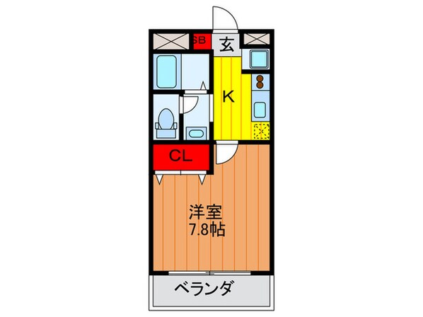 コンフォ－ル深田の物件間取画像